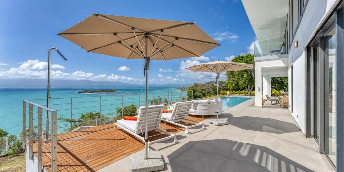 1.Location Villa piscine vue mer Le Gosier Guadeloupe_Vue Ilet Gosier